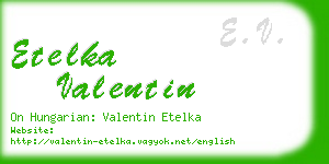 etelka valentin business card